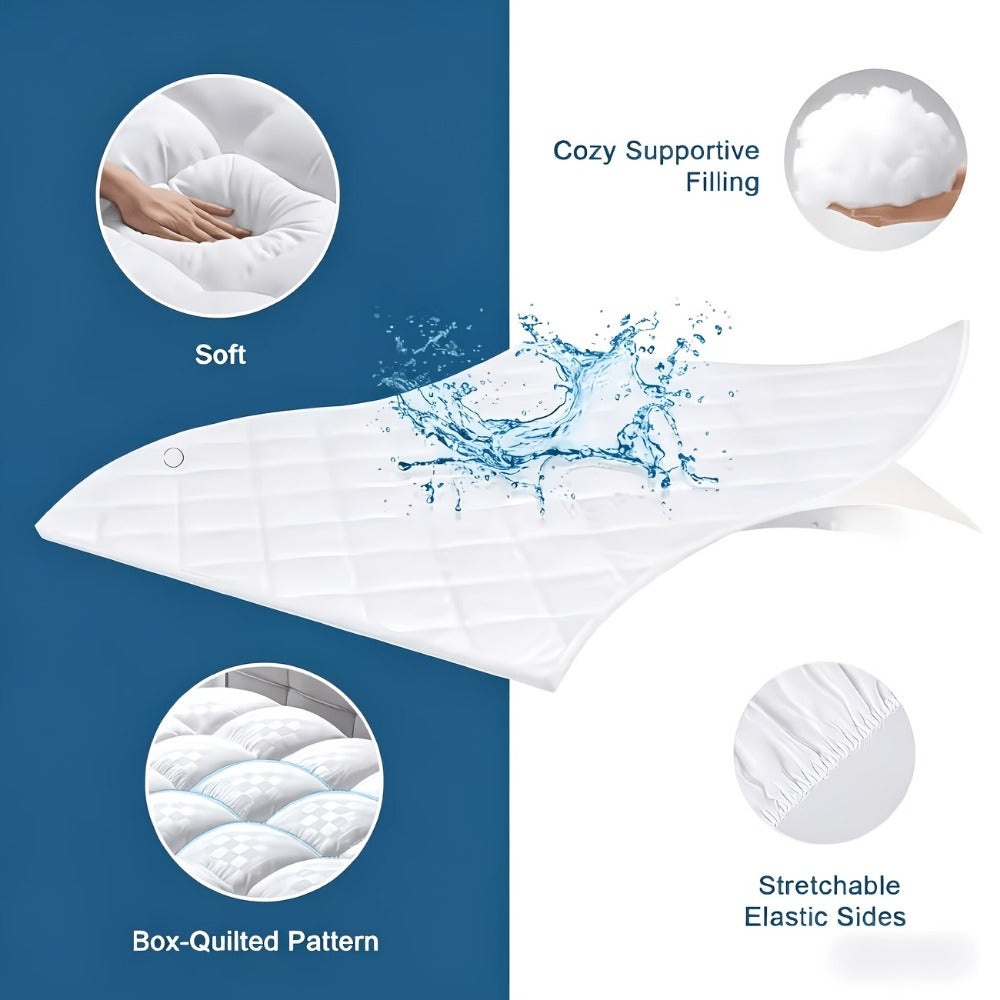 Mattress Protector with Washable Cover and Non-Slip Base for Bedroom detail image - detail view 11