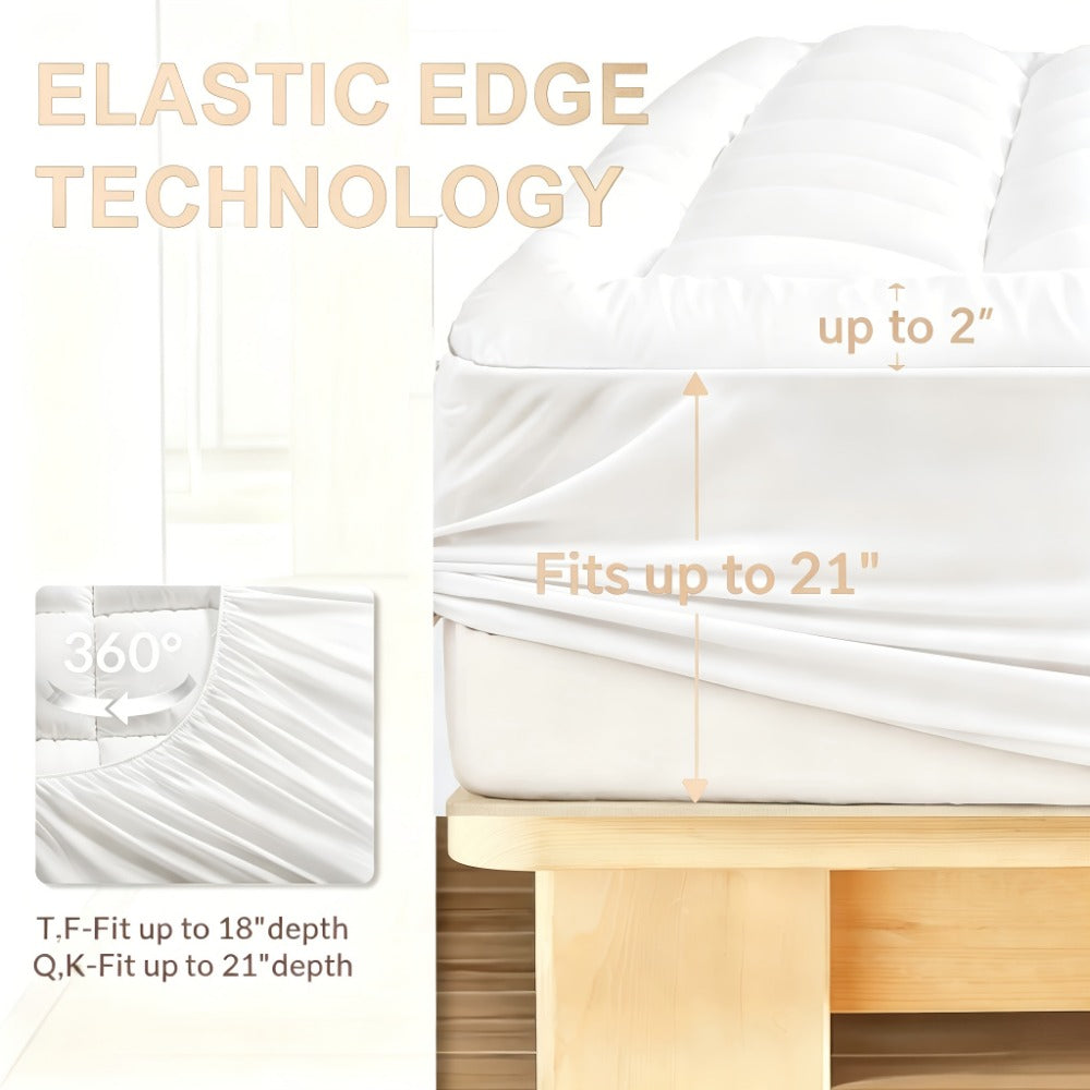 Mattress Topper, Bed Mattress Pad for Bedroom Comfort and Support detail image - detail view 14