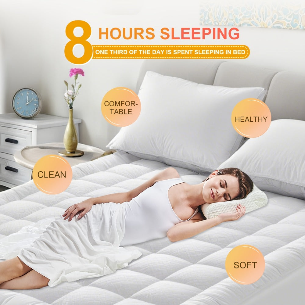 Mattress Topper, Bed Mattress Pad for Bedroom Comfort and Support detail image - detail view 4