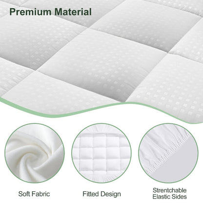 Mattress Topper, Bed Mattress Pad for Bedroom Comfort and Support detail image - detail view 6