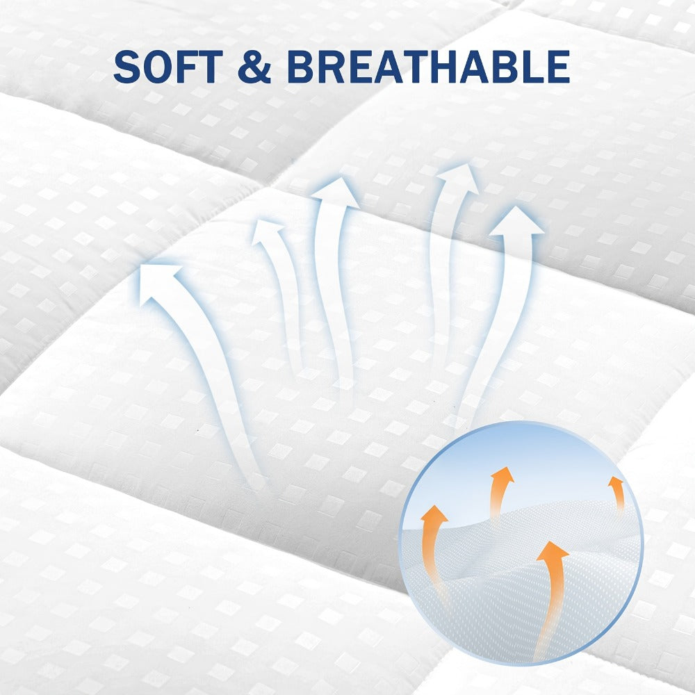 Mattress Topper, Bed Mattress Pad for Bedroom Comfort and Support detail image - detail view 8