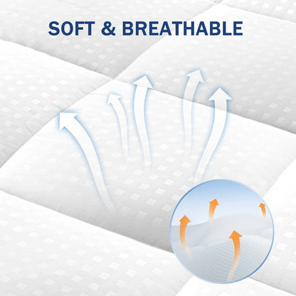 Mattress Topper, Bed Mattress Pad for Bedroom Comfort and Support detail image - detail view 8