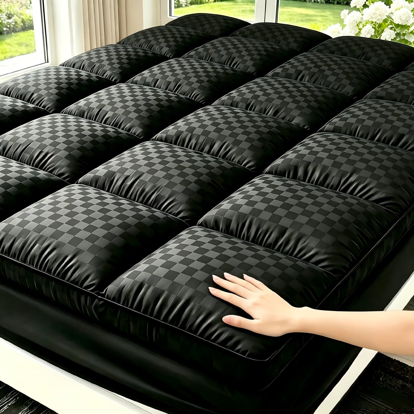 Mattress Topper shown in the Black, King(78"x 80") option
