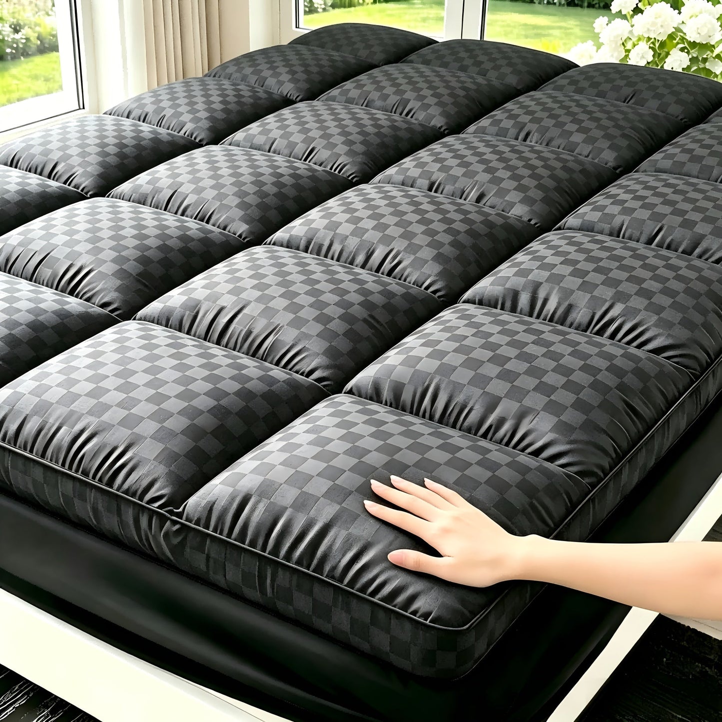 Mattress Topper shown in the Dark Gray, Twin(39"x 75") option