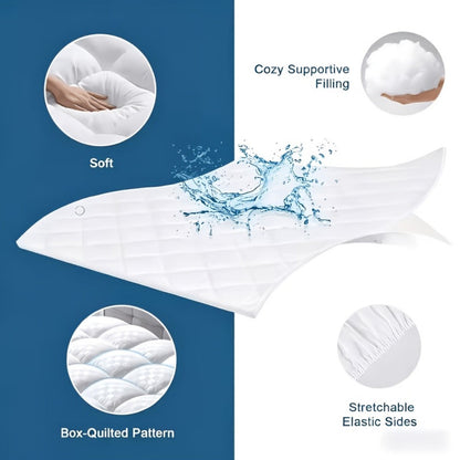 Mattress Topper, Cooling Mattress Topper for Bedroom Comfort and Support detail image - detail view 9