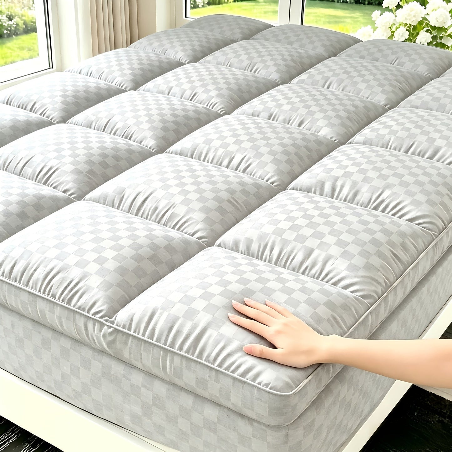 Mattress Topper shown in the Light Grey, King(78"x 80") option
