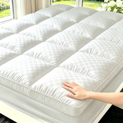 Mattress Topper, Cooling Pillow Top Deep Pocket Fit Microfiber Cover Machine Washable - 6 shown in the main product view