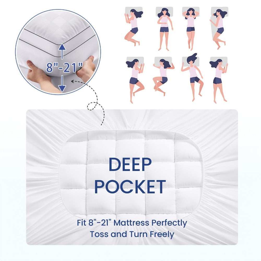 Mattress Topper, Portable Bed Topper for Bedroom Comfort and Support detail image - detail view 12