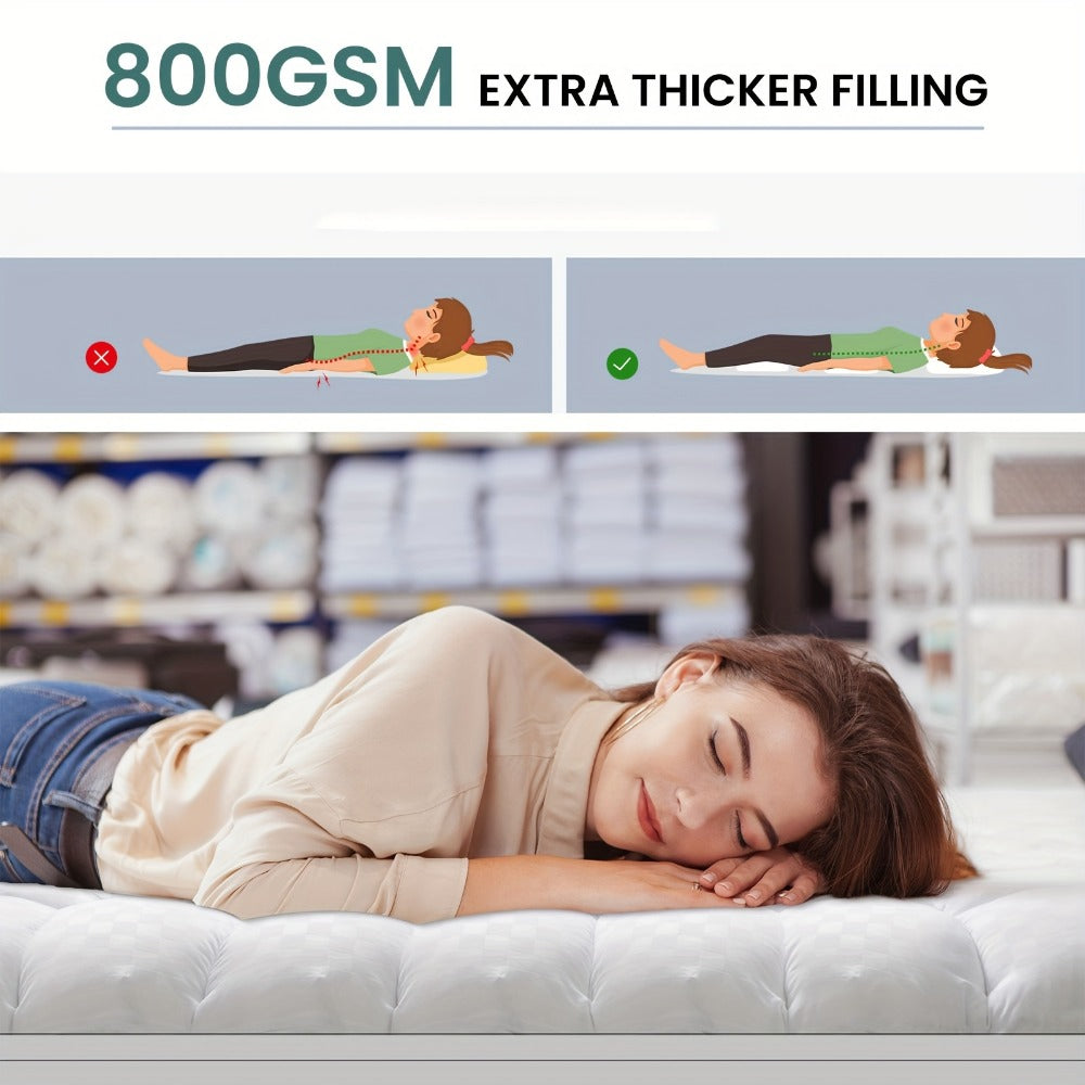 Mattress Topper, Portable Bed Topper for Bedroom Comfort and Support detail image - detail view 9