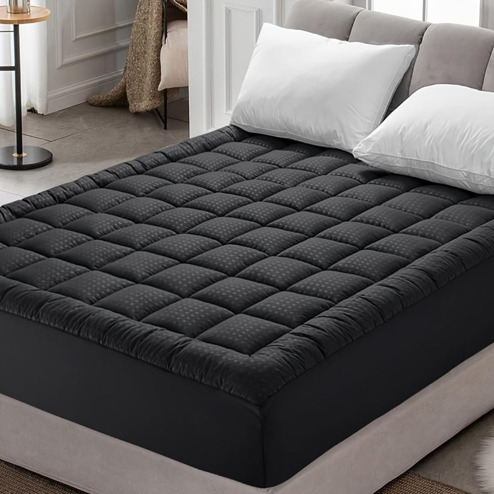 Mattress Topper, Plush Quilted Cooling 1200GSM Overfilled Breathable Polyester Deep Pocket shown in the main product view