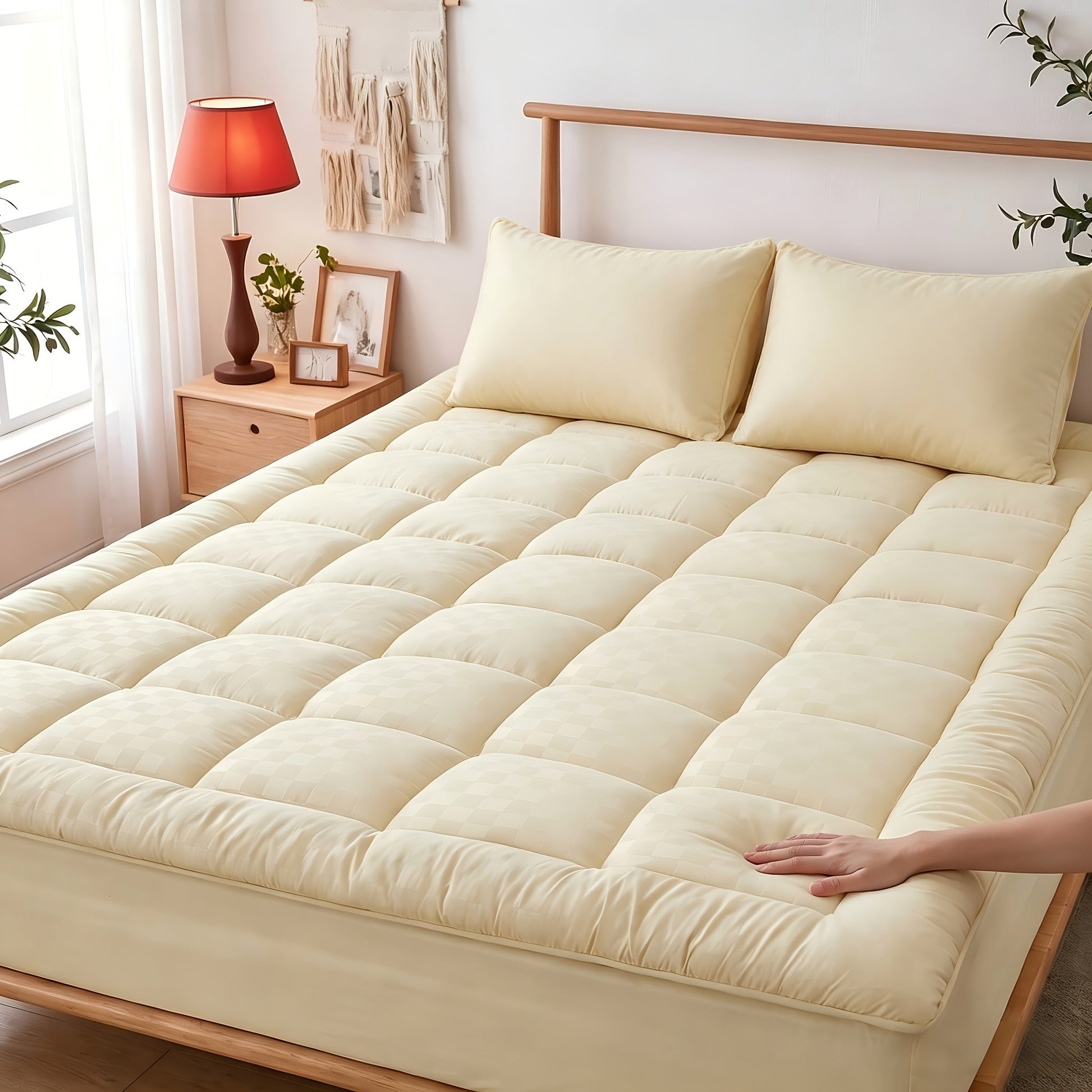 Mattress Topper shown in the Beige, California King (72" x 84") option