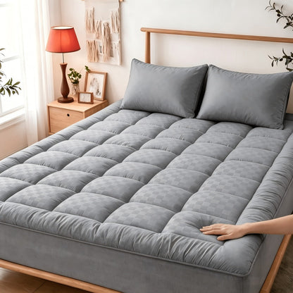 Mattress Topper with Washable Cover and Multiple Color Options for Bedroom detail image - detail view 10