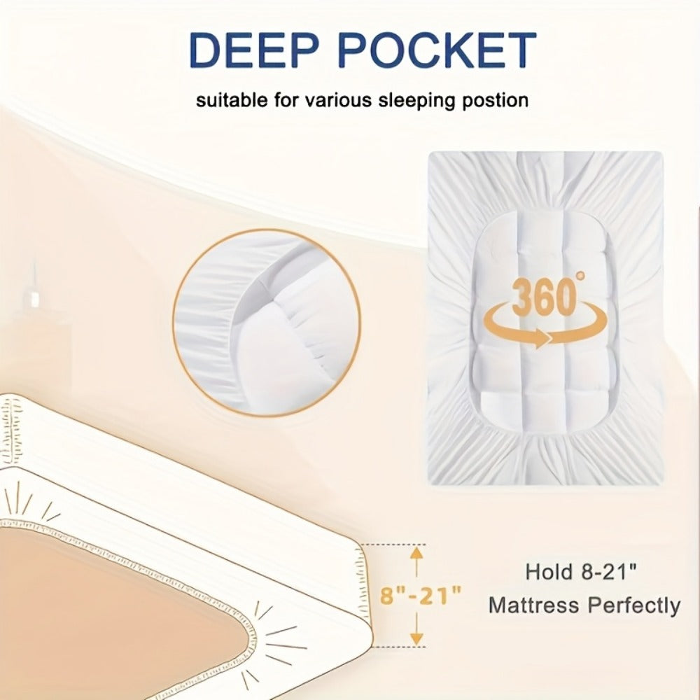 Mattress Topper with Washable Cover and Multiple Color Options for Bedroom detail image - detail view 11