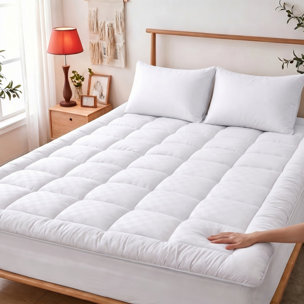 Mattress Topper with Washable Cover and Multiple Color Options for Bedroom detail image - detail view 5