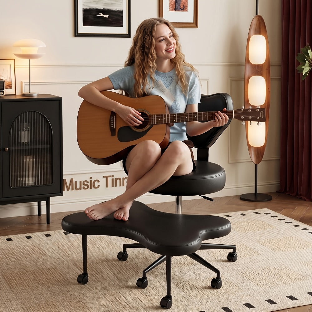 Meditation Chair with Cross-Legged Seat and Adjustable Height detail image
