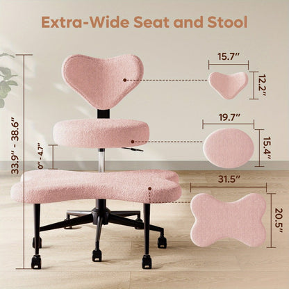 Meditation Chair with Cross-Legged Seat and Adjustable Height detail image - detail view 4