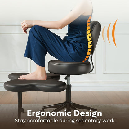 Meditation Chair with Cross-Legged Seat and Adjustable Height detail image - detail view 8
