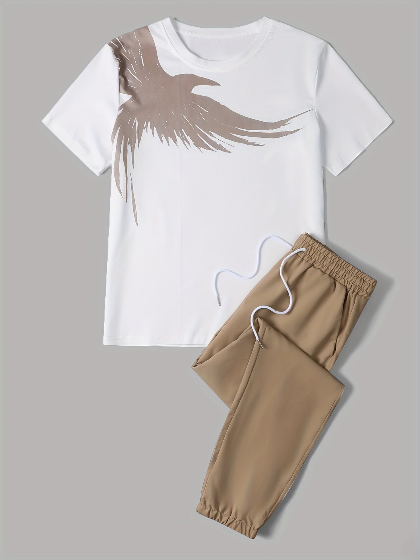 Men's Burgundy Polyester Short-Sleeve Pants - product view 13