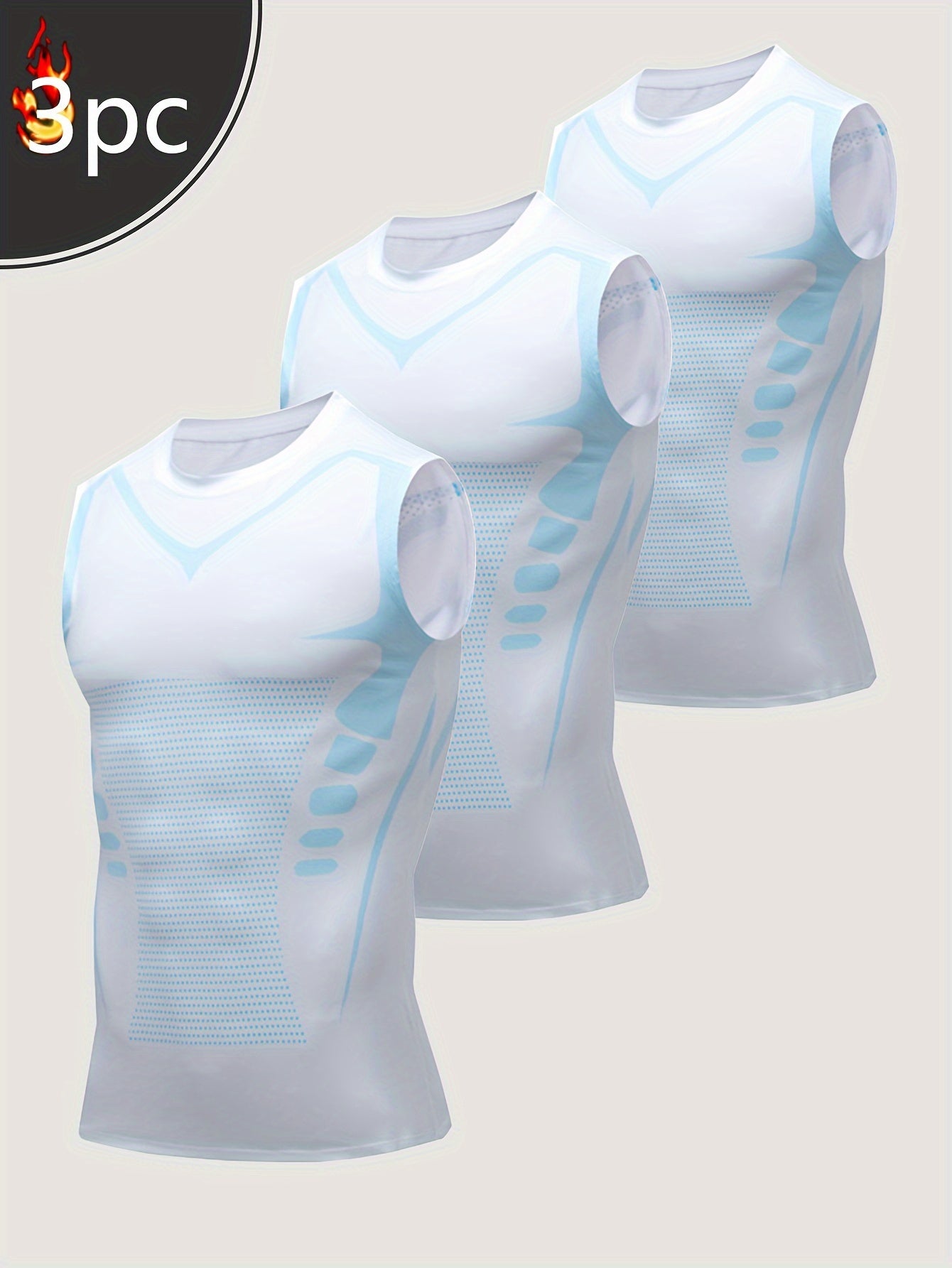 Men's Black White Gray Sleeveless Tank Top - product view 26