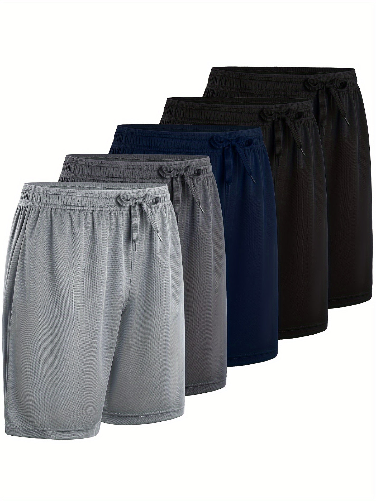 Men's Light Grey/dark Grey/navy Blue/2 Black Shorts - product view 12