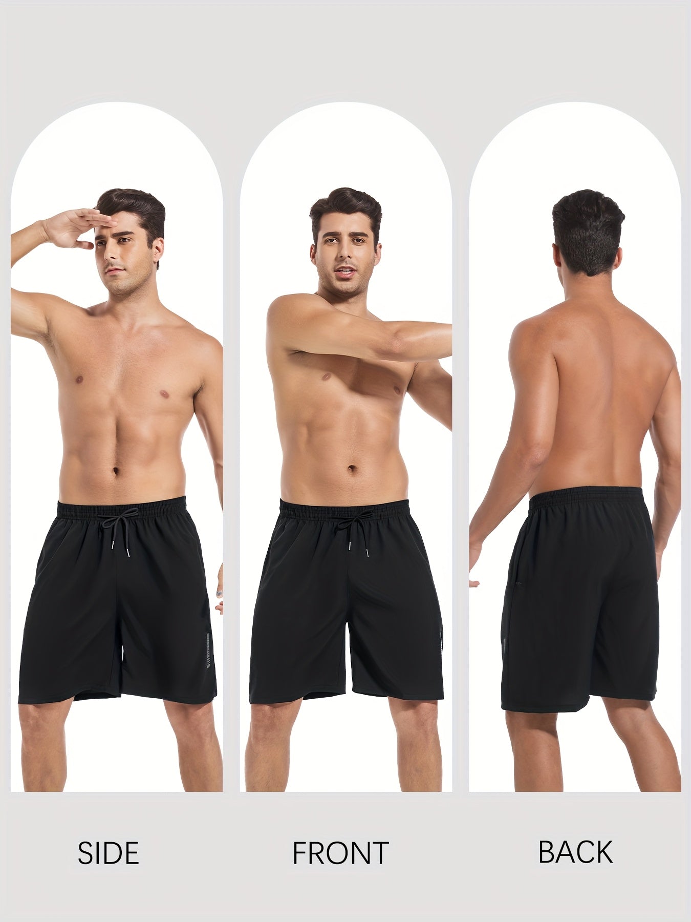 Men's Athletic Shorts - Quick Dry With Pockets Modern Style 091493 detail image - detail view 9