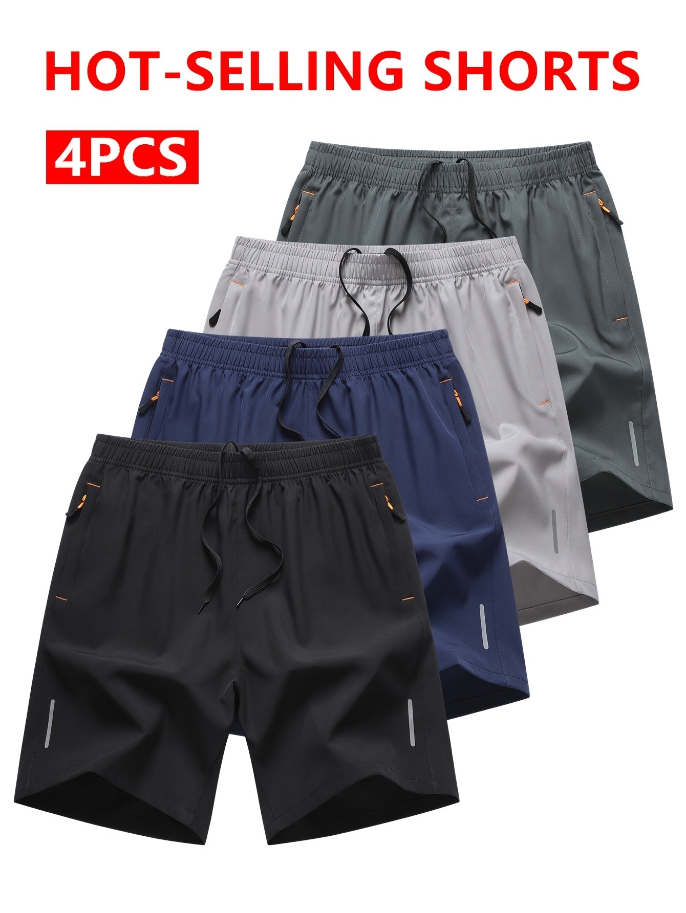 Men's Athletic Shorts - Quick Dry With Pockets Travel Style 041765 detail image - detail view 5