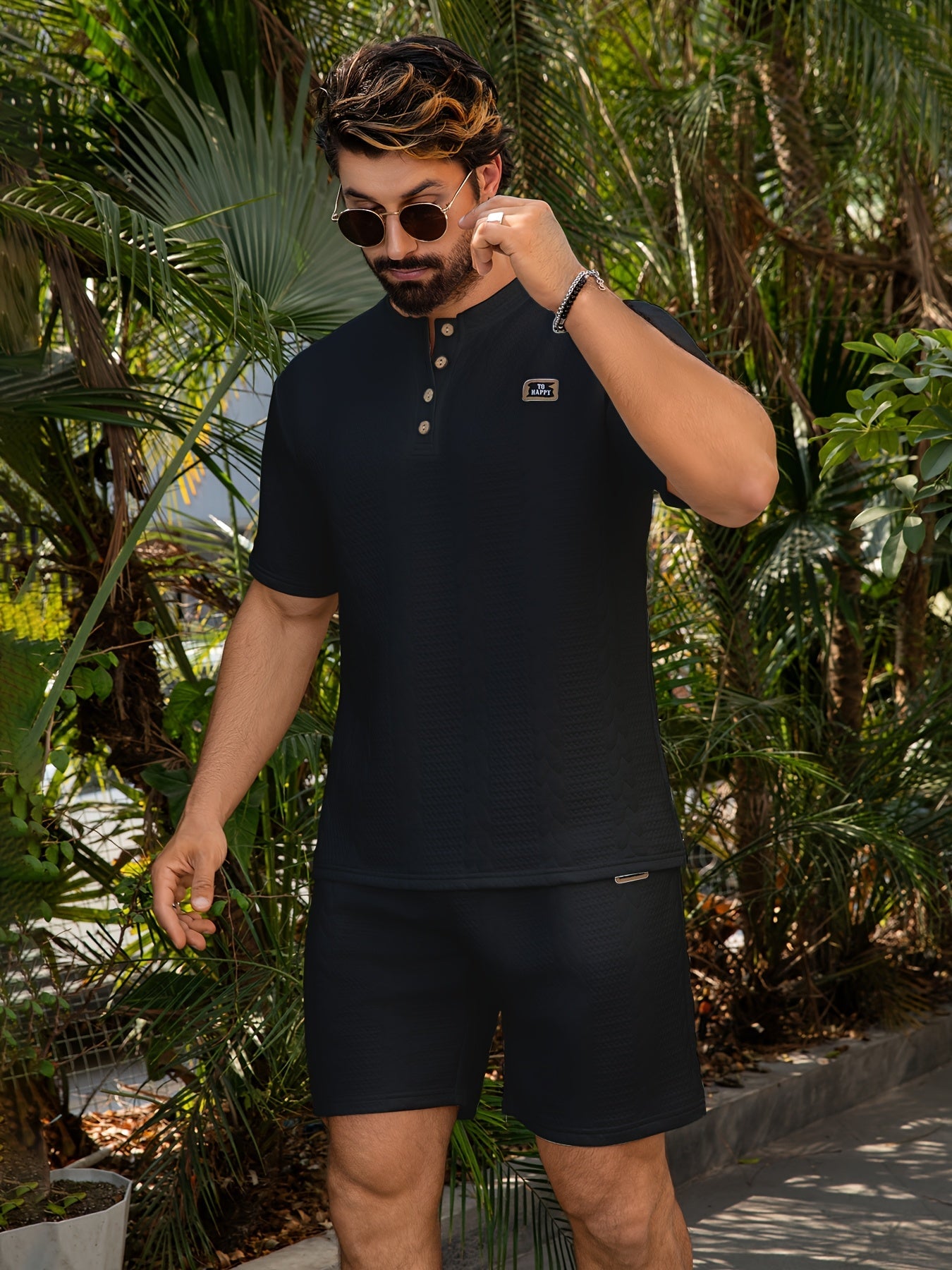 Men's White Short-Sleeve Shorts - product view 18