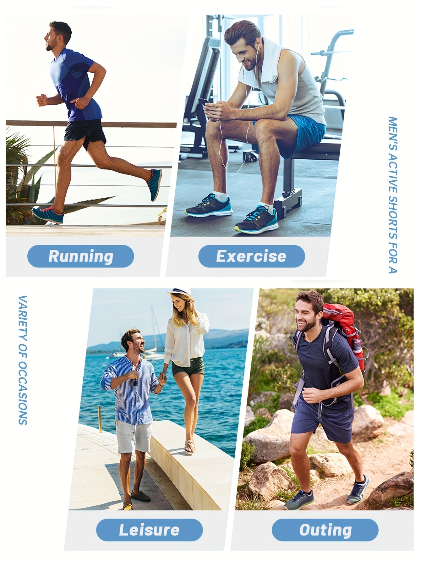 Men's Athletic Shorts - Stretch With Pockets Active Style
