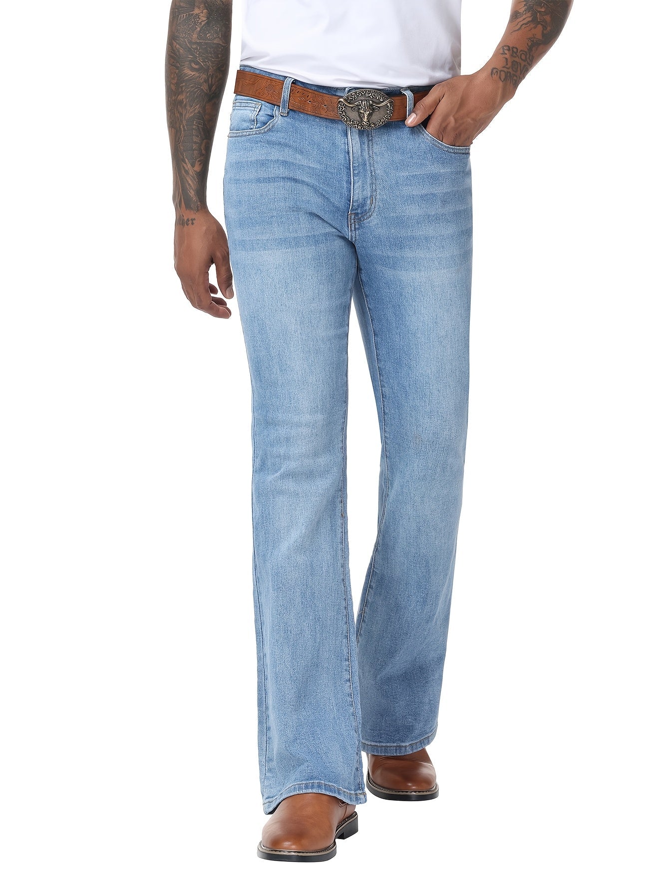 Men's Deep Sky Blue Jeans - product view 11