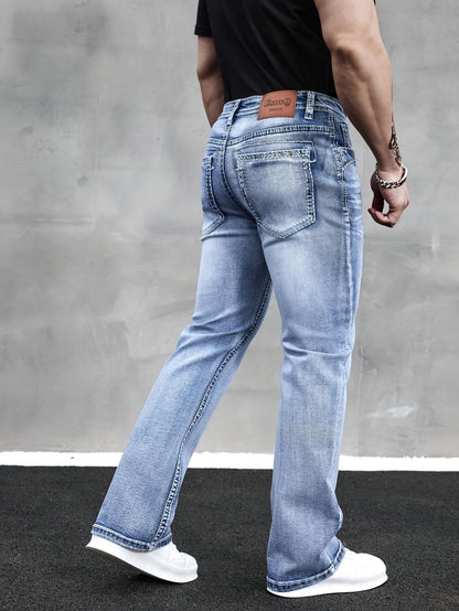 Men's Bootcut Jeans - Vintage Wash Clean Finish