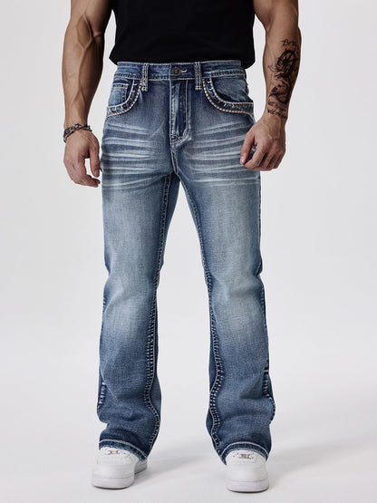 Men's Bootcut Jeans - Vintage Wash Clean Finish
