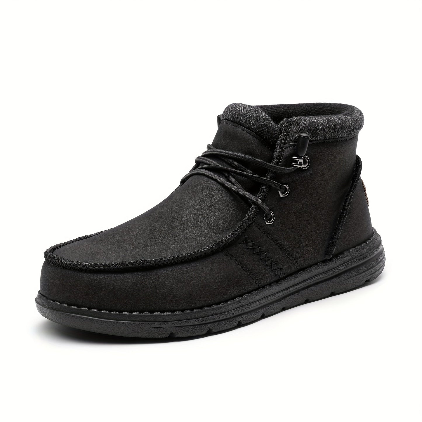 Men's Black Leather Shoes - product view 2