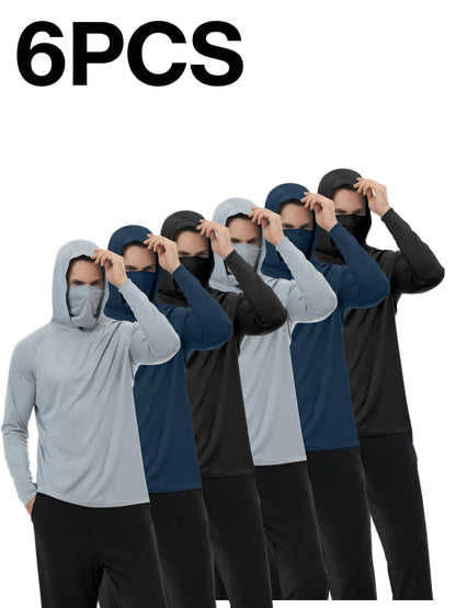 Men's Mixed Color 3 Polyester Long-Sleeve Hoodie - product view 7