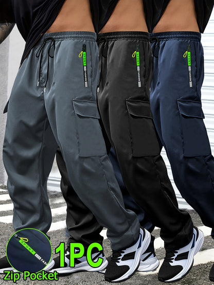 Men's Cargo Pants - Drawstring Waist With Pockets Workwear Style