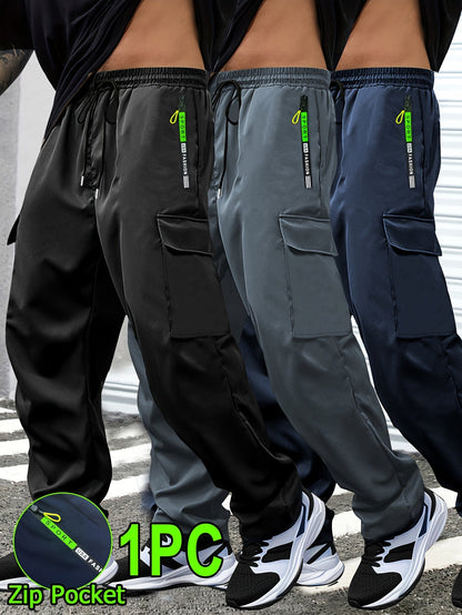 Men's Cargo Pants - Drawstring Waist With Pockets Workwear Style