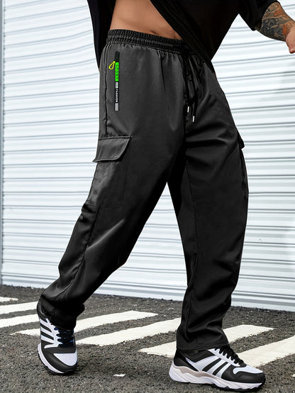 Men's Cargo Pants - Drawstring Waist With Pockets Workwear Style