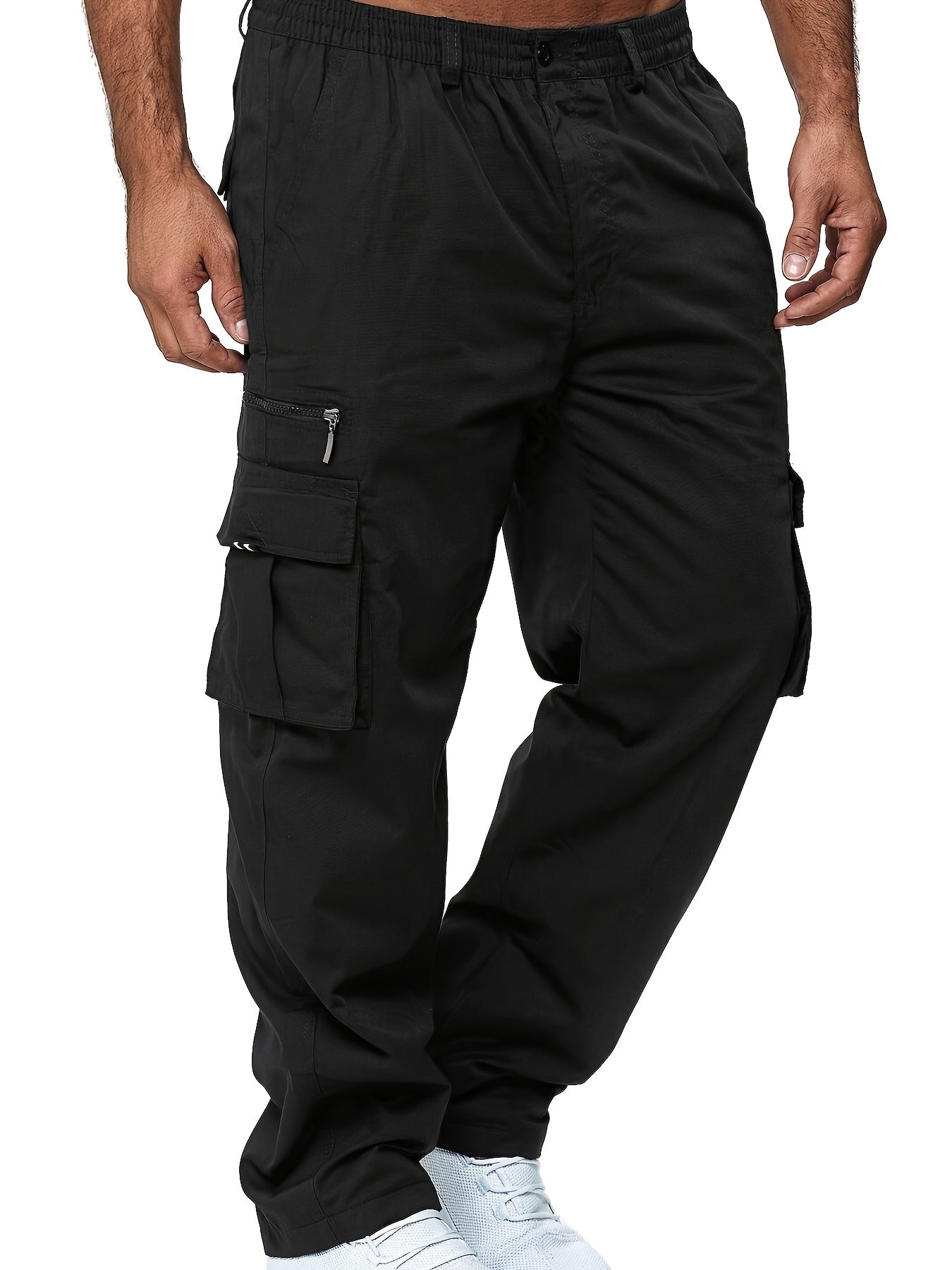 Men's Khaki Polyester Cargo Cargo Pants - product view 18
