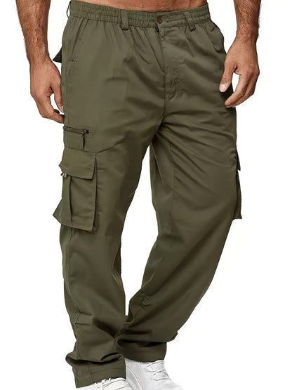 Men's Khaki Polyester Cargo Cargo Pants - product view 15