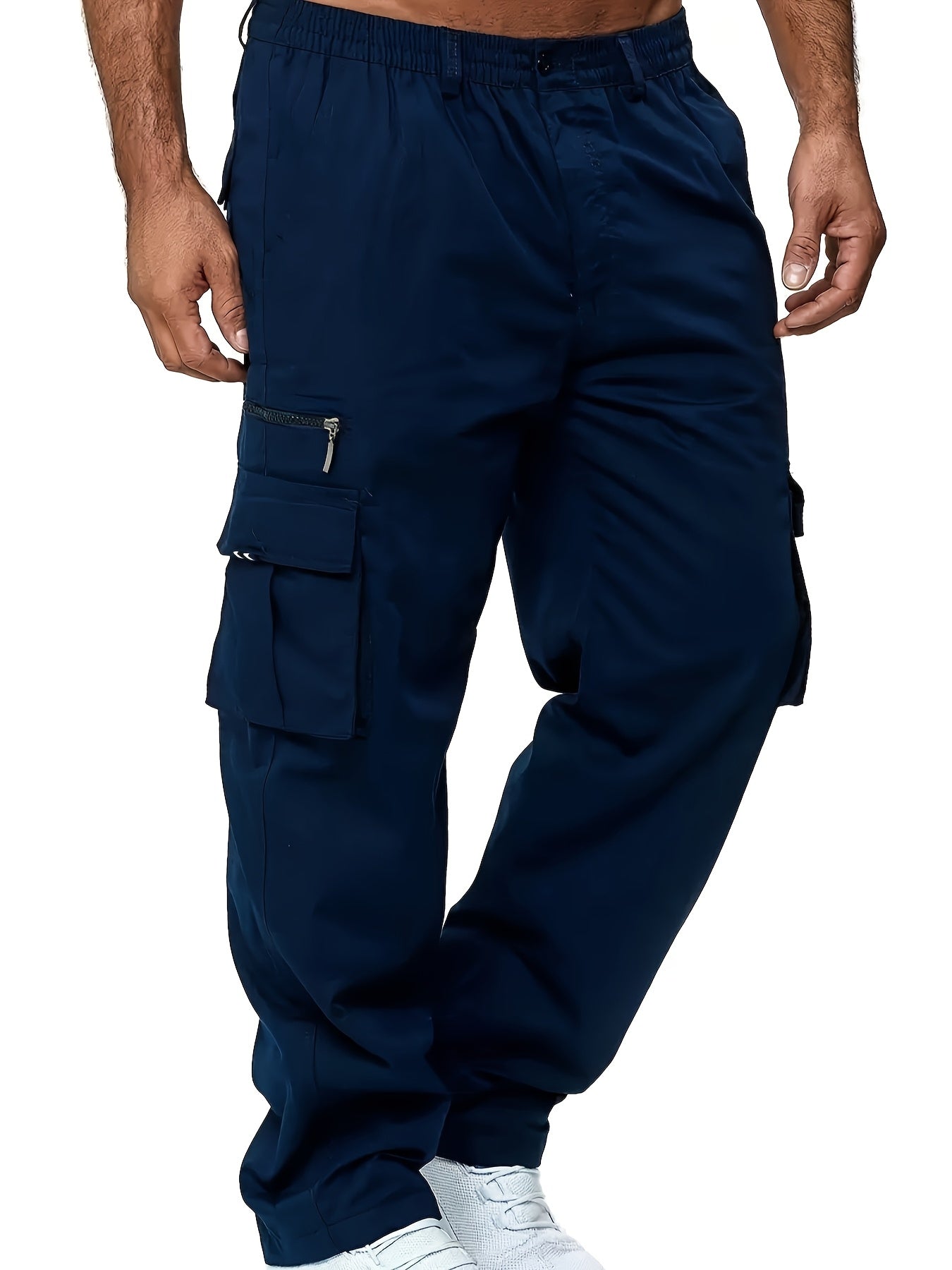 Men's Khaki Polyester Cargo Cargo Pants - product view 12