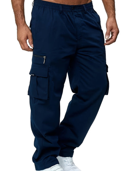 Men's Khaki Polyester Cargo Cargo Pants - product view 12