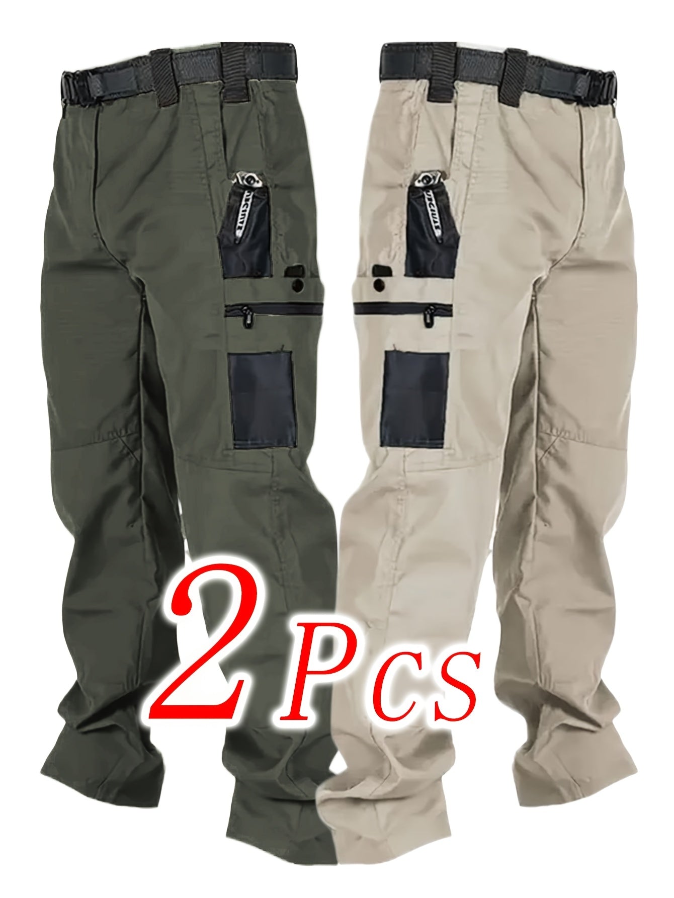 Men's Grey+Black Polyester Pants - product view 39