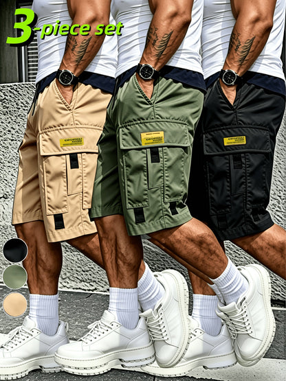 Men's Cargo Shorts - Drawstring Waist With Pockets