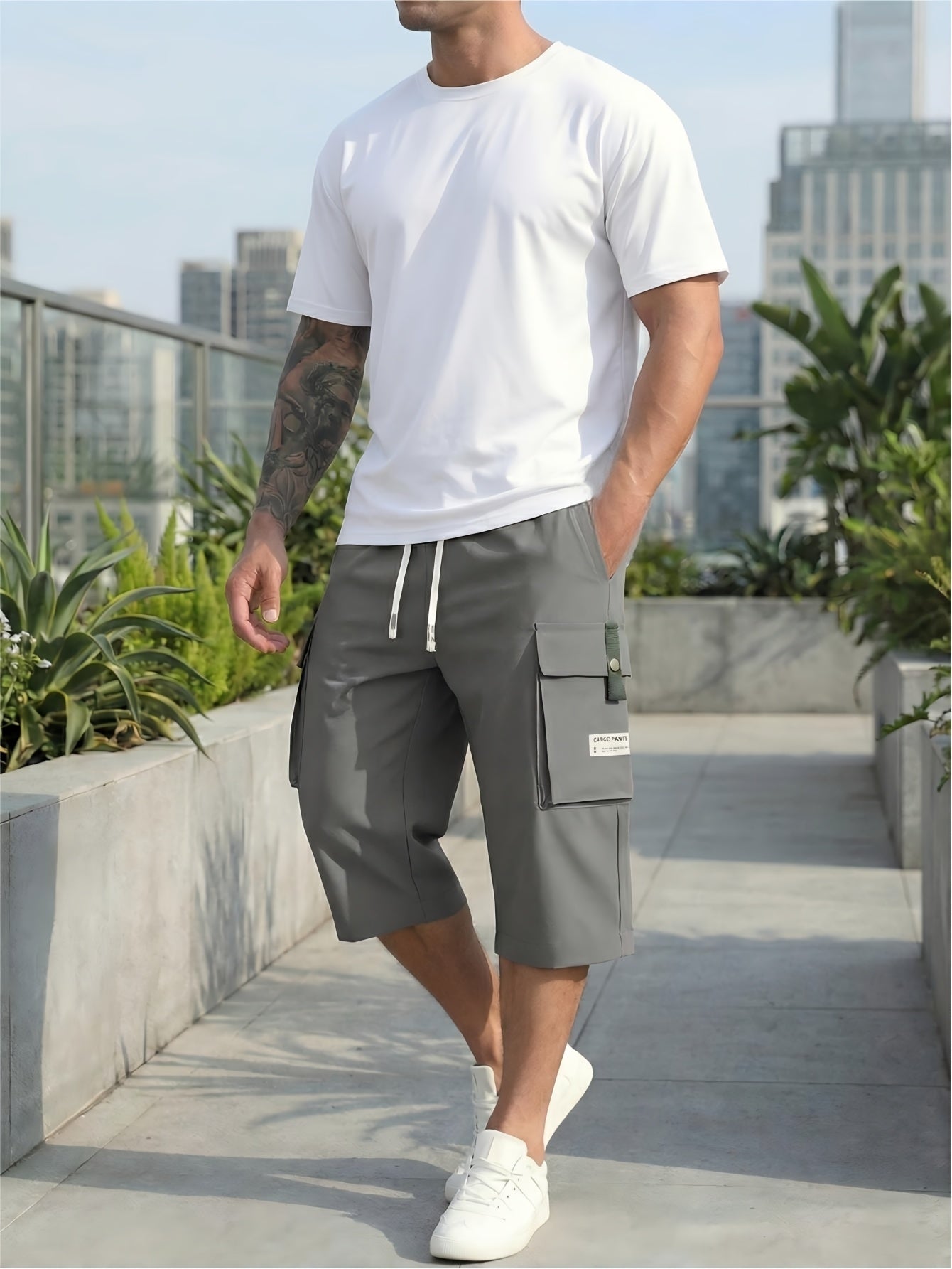 Men's Cargo Shorts - Drawstring Waist With Pockets Active Style