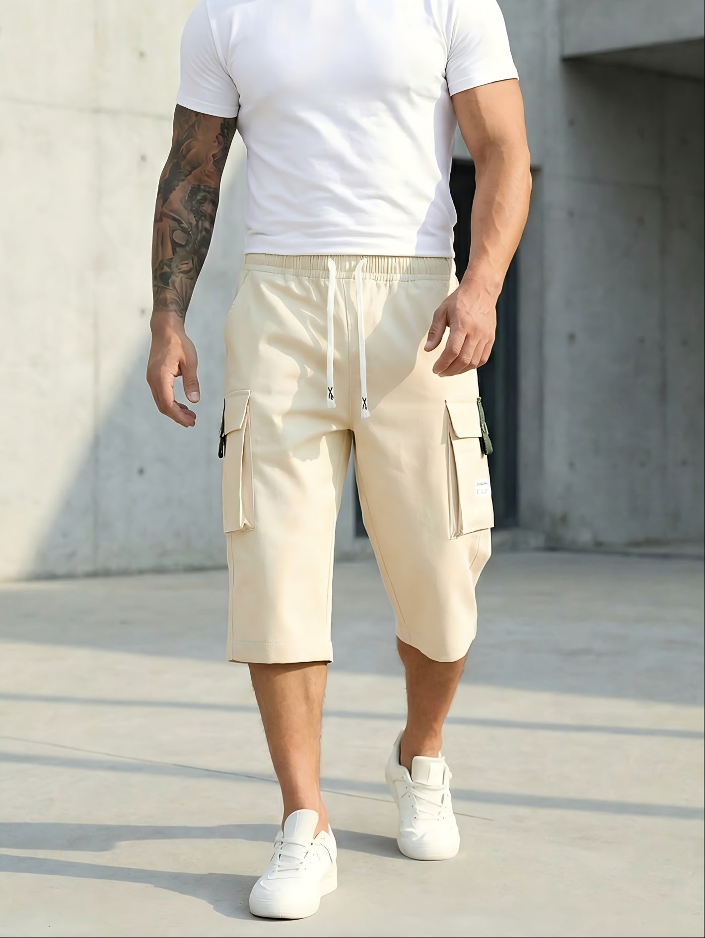 Men's Cargo Shorts - Drawstring Waist With Pockets Active Style