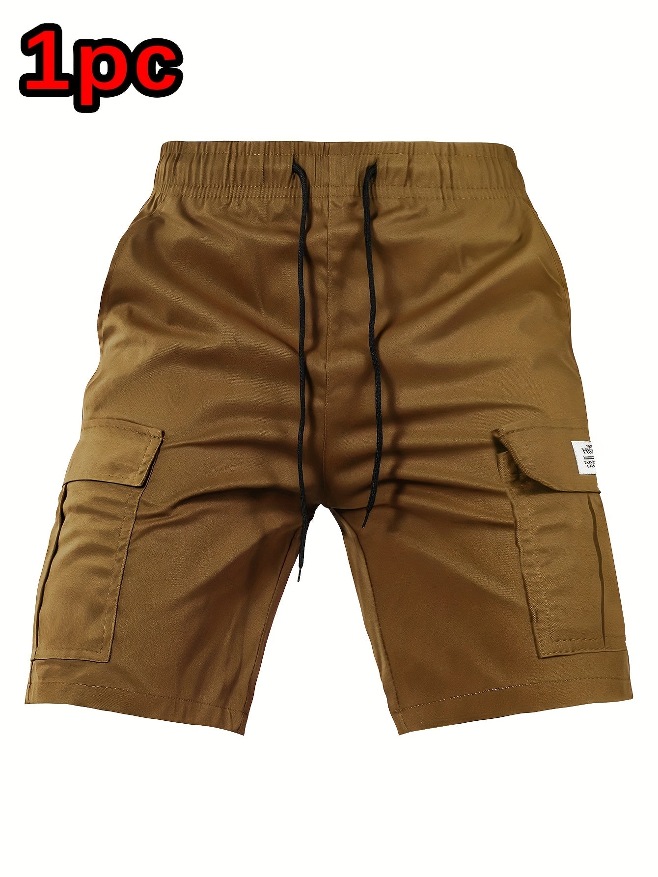 Men's Black Polyester Cargo Shorts - product view 22