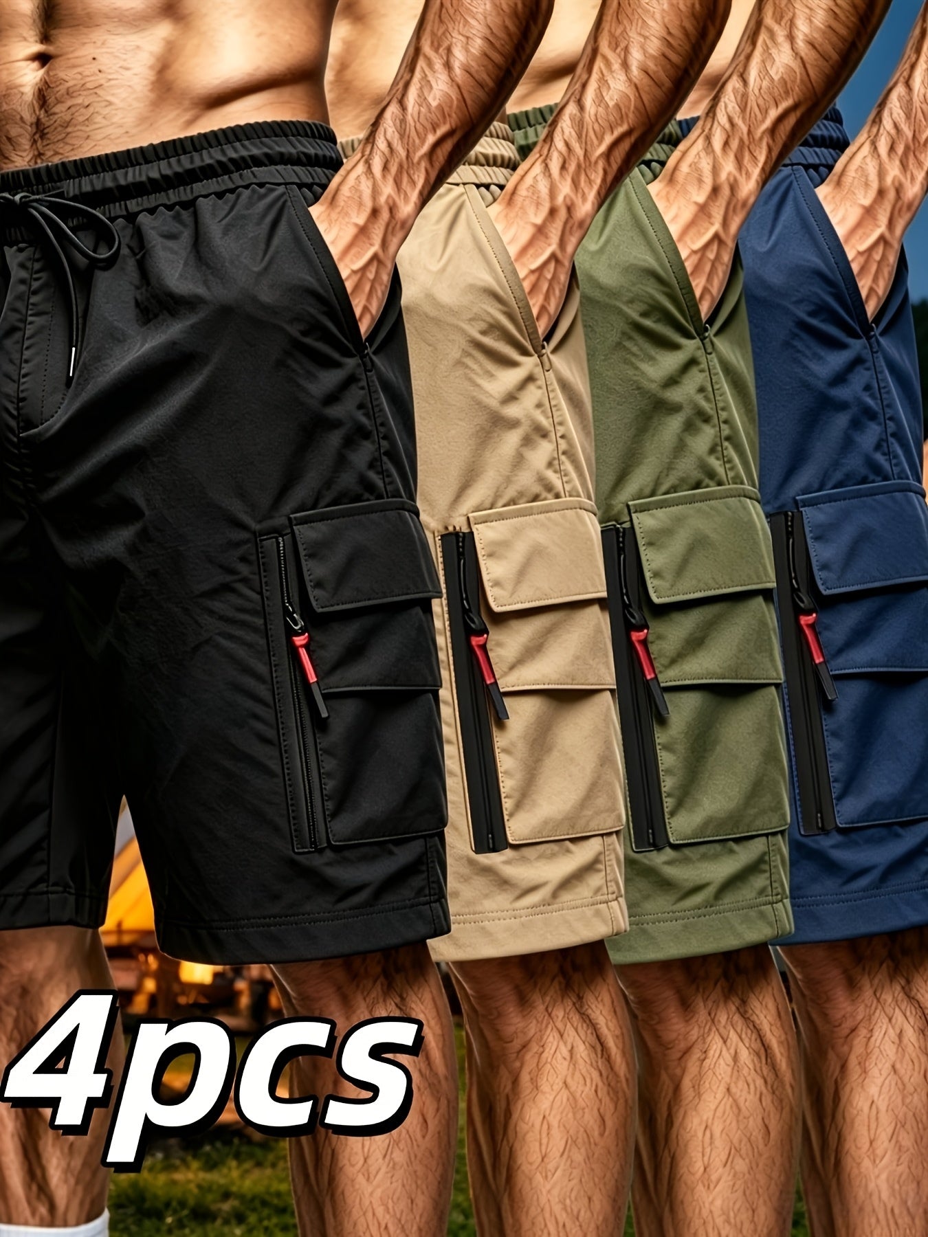 Men's Cargo Shorts - Quick Dry With Pockets Active Style 880677