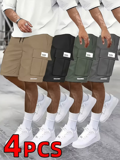 Men's Gray + Khaki + Green + Black Polyester Cargo Cargo Pants - product view 11