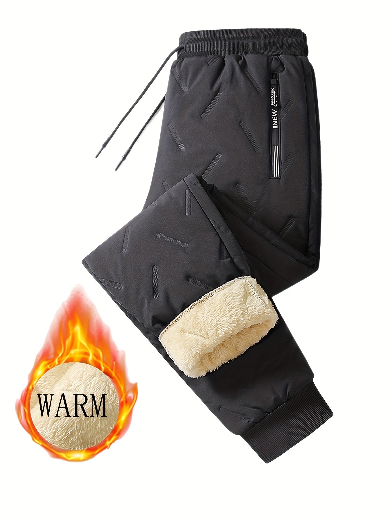 Men's Black Polyester Pants - product view 7