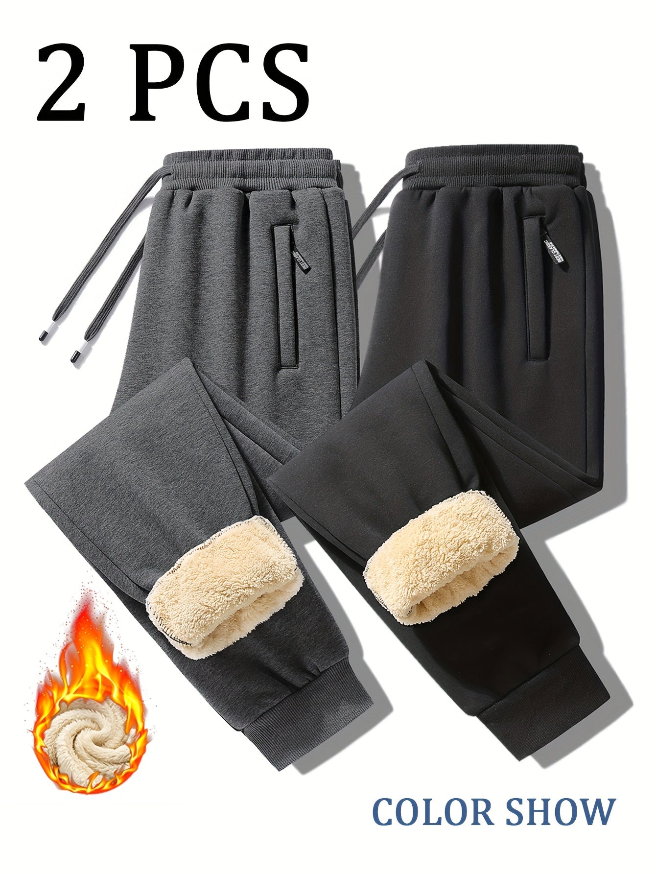 Men's Dark Grey+Black Pants - product view 8
