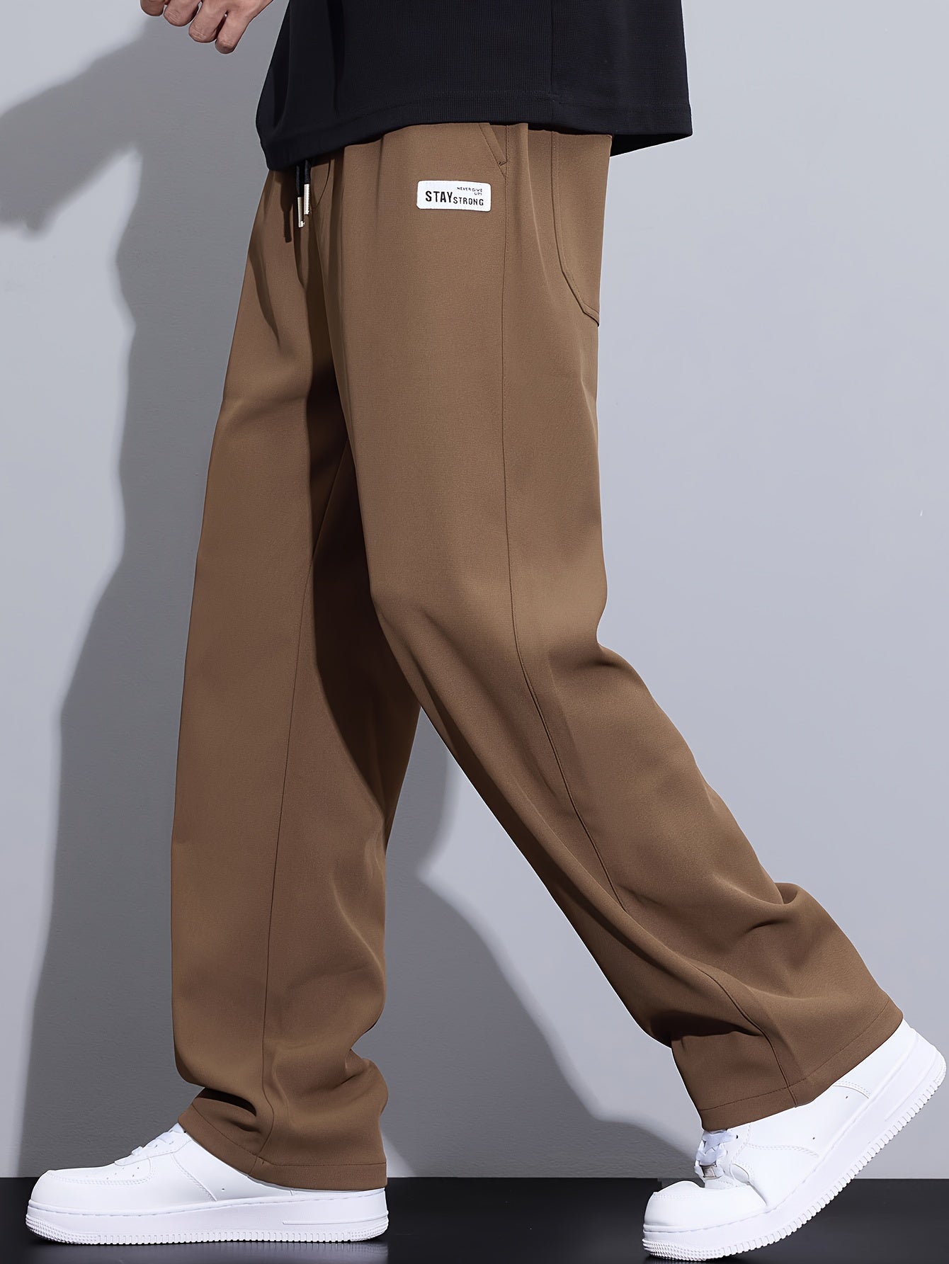 Men's Black Polyester Pants - product view 13